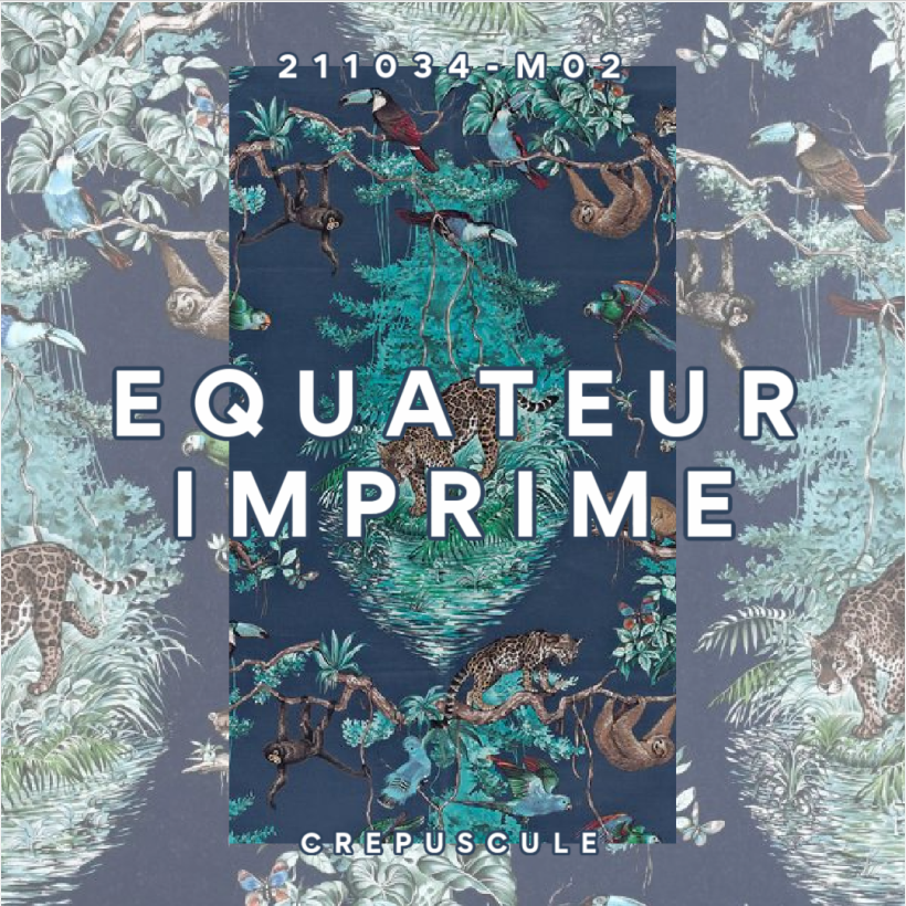 HERMES TISSU EQUATEUR IMPRIME CREPUSCULE