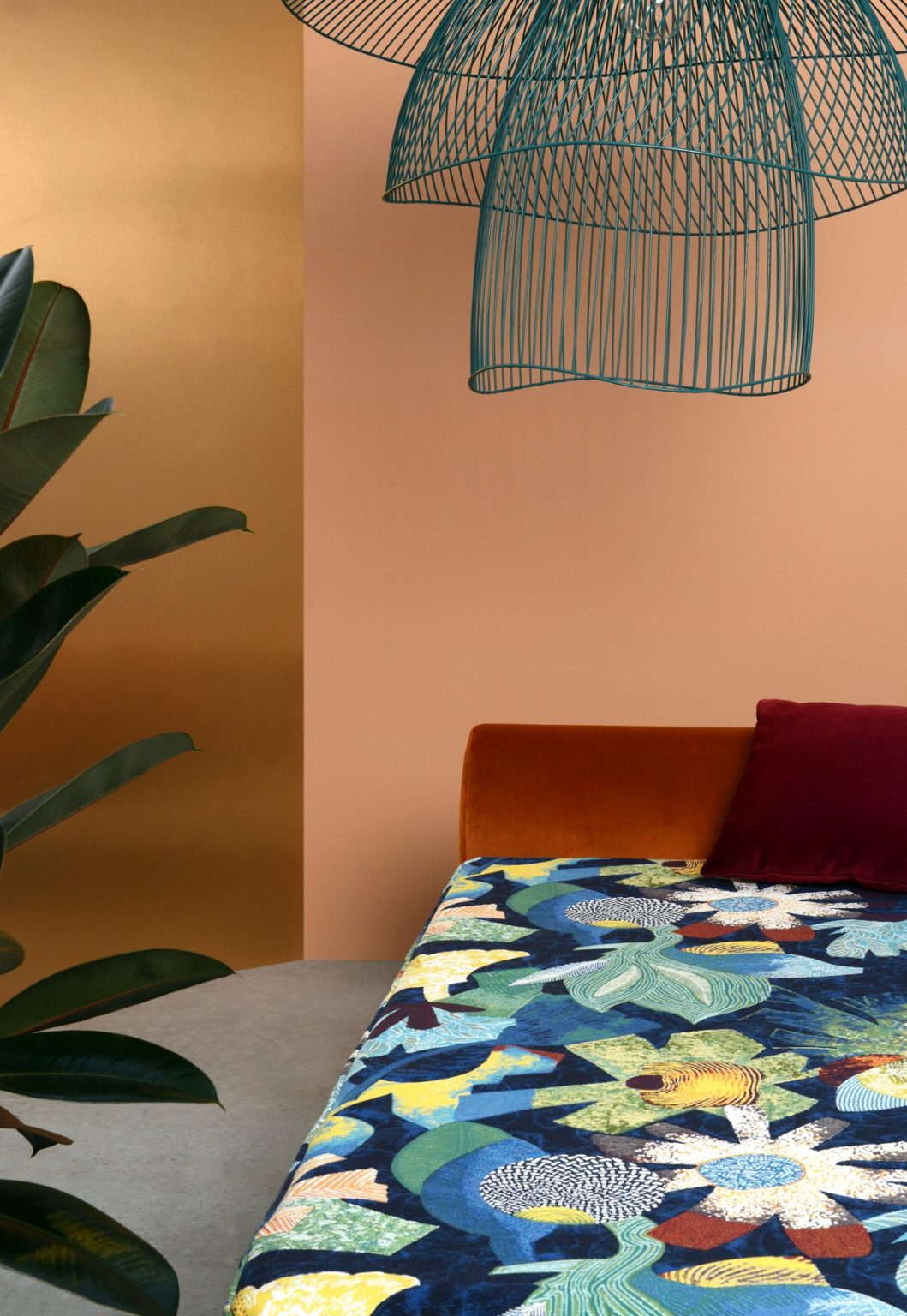 Tapisserie annees 70 d après Jean Lurcat oiseau de feu - Décoration