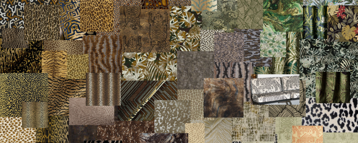 MOODBOARD RECHERCHE MATIERES SAVANE ET JUNGLE