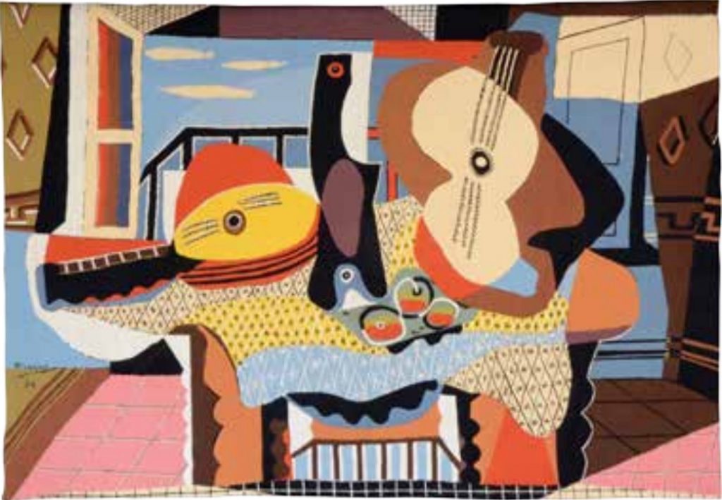 PANSU TAPISSERIE PICASSO MANDOLINE ET GUITARE