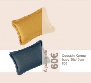 Coussins Elitis Baby Karma