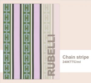 Rubelli Chain Stripe lavender