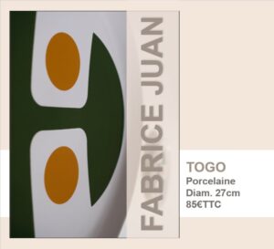 TOGO GRANDE FABRICE JUAN ET FAIENCERIE GOEORGES 27CM