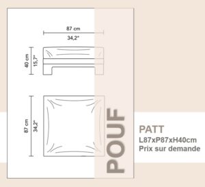 POUF PATT CHARLES TASSIN LA MAISON PIERRE FREY